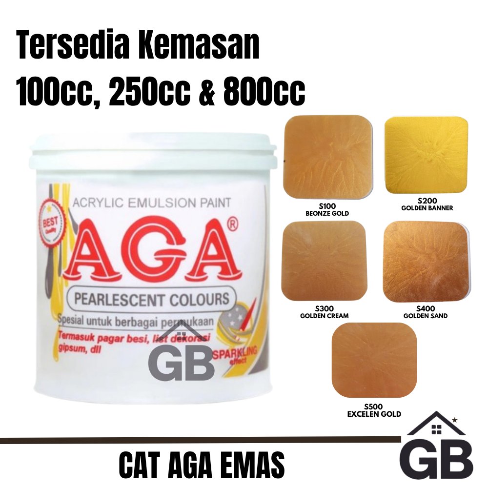 Aga Gold Waterbase 100cc, 250cc, 800cc  // Cat Metallic Aga Waterbase S100, S200, S300, S400, S500