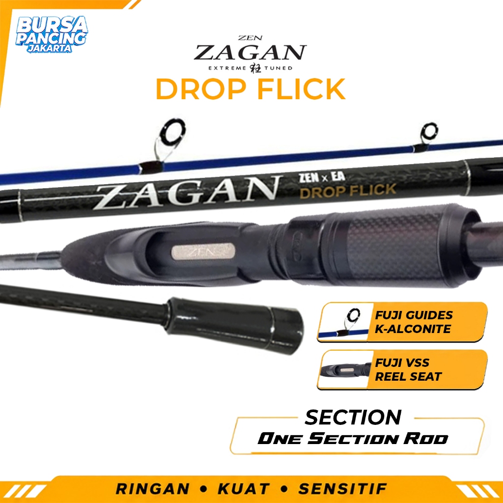 ZEN ZAGAN Joran Spinning DROP FLICK 6'3" PE 0.8-2.0 Light Jigging Fuji K-Alconite Guide
