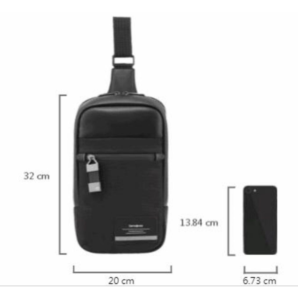 Samsonite Vestor Sling Pack Gadget Organizer Tas Selempang Pria-Black