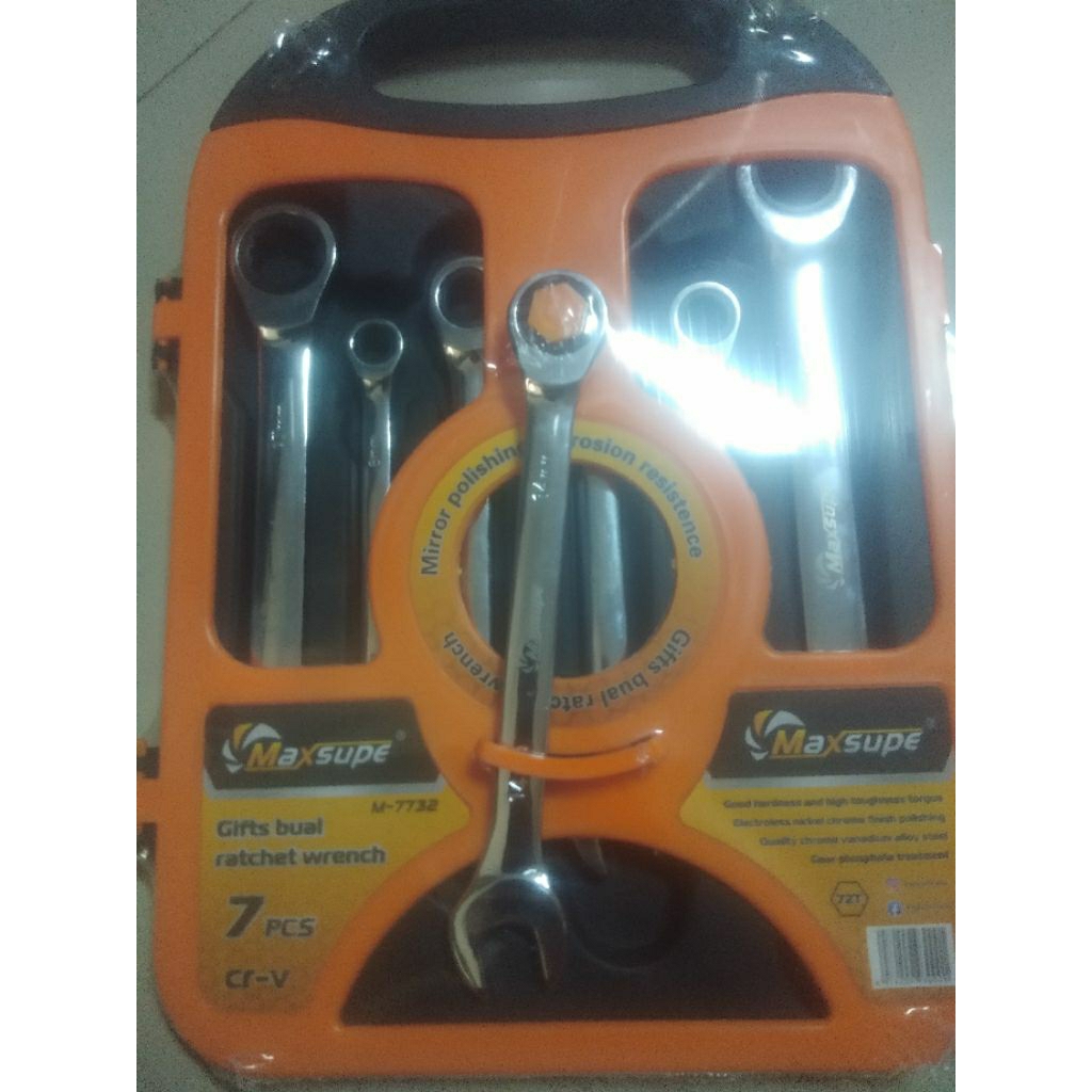 maxsufe kunci ring pas rachet 7 pcs/kunci ring pas rachet set 7 pcs maxsufe