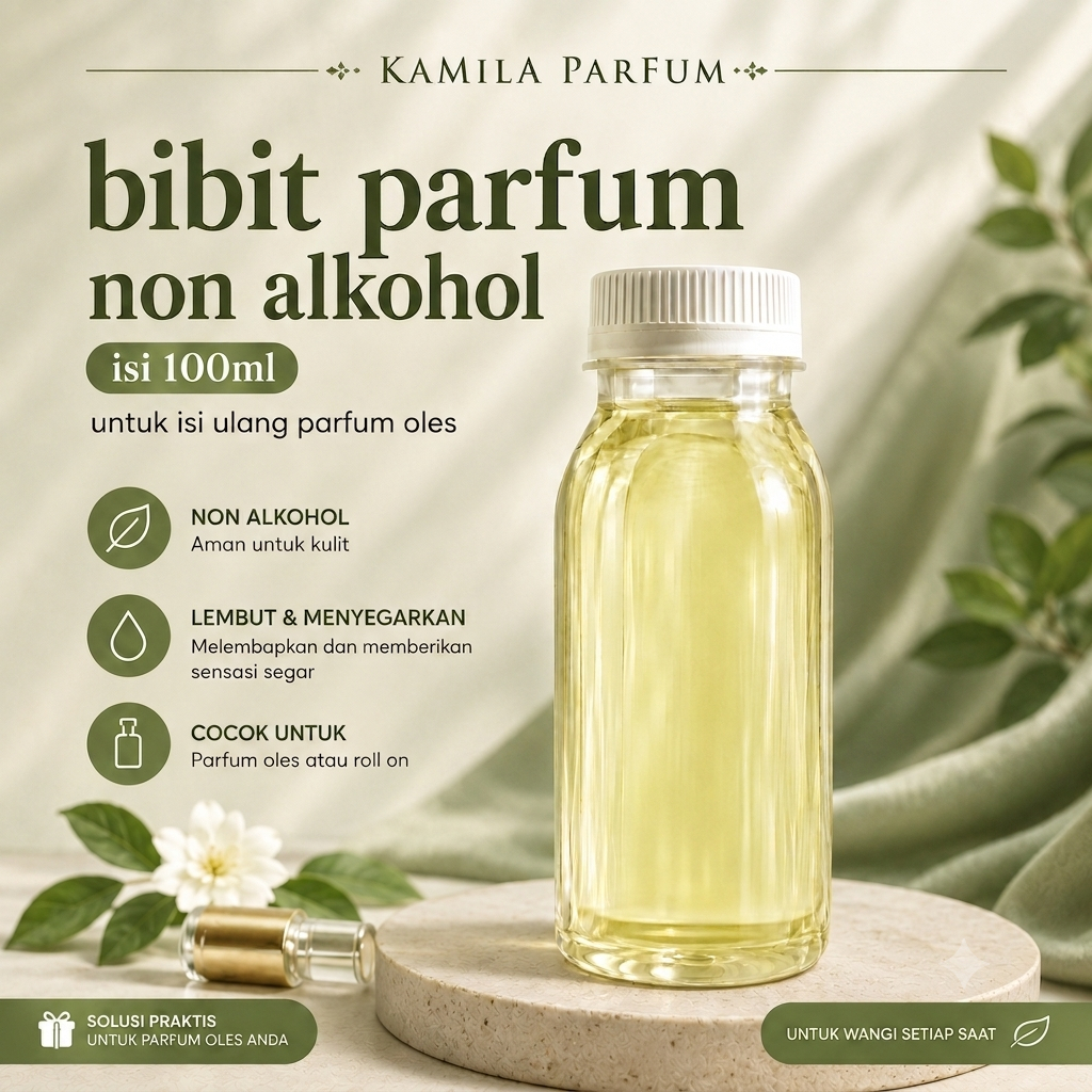Bibit Parfum MUKHALAT MALAKI Non Alkohol 100ml , Untuk Minyak Wangi Oles