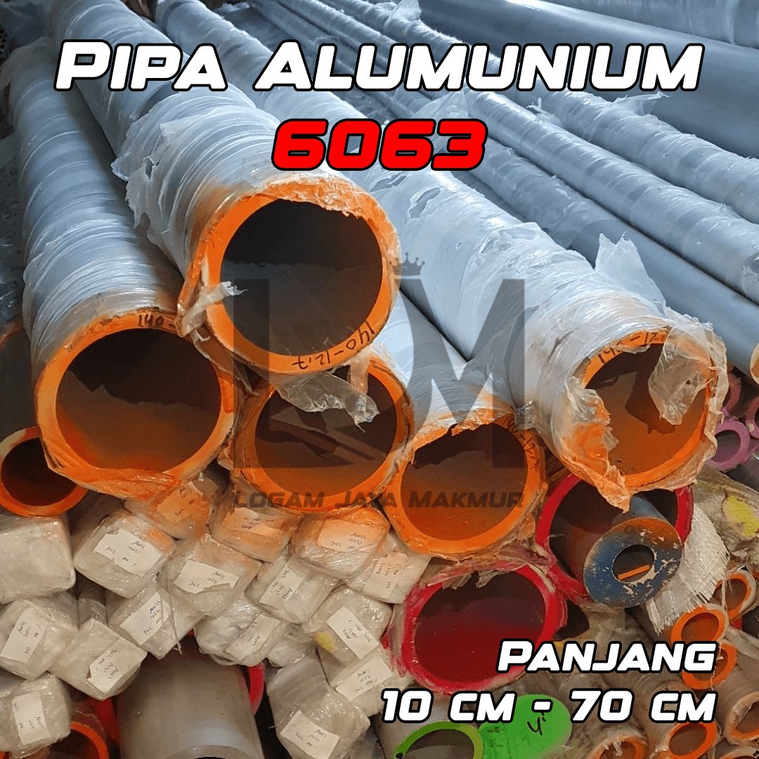 Pipa Alumunium / Aluminium 6063 OD 140 mm x ID 114.6 mm Tebal 12.7 mm Harga panjang per 10 cm • 15 c