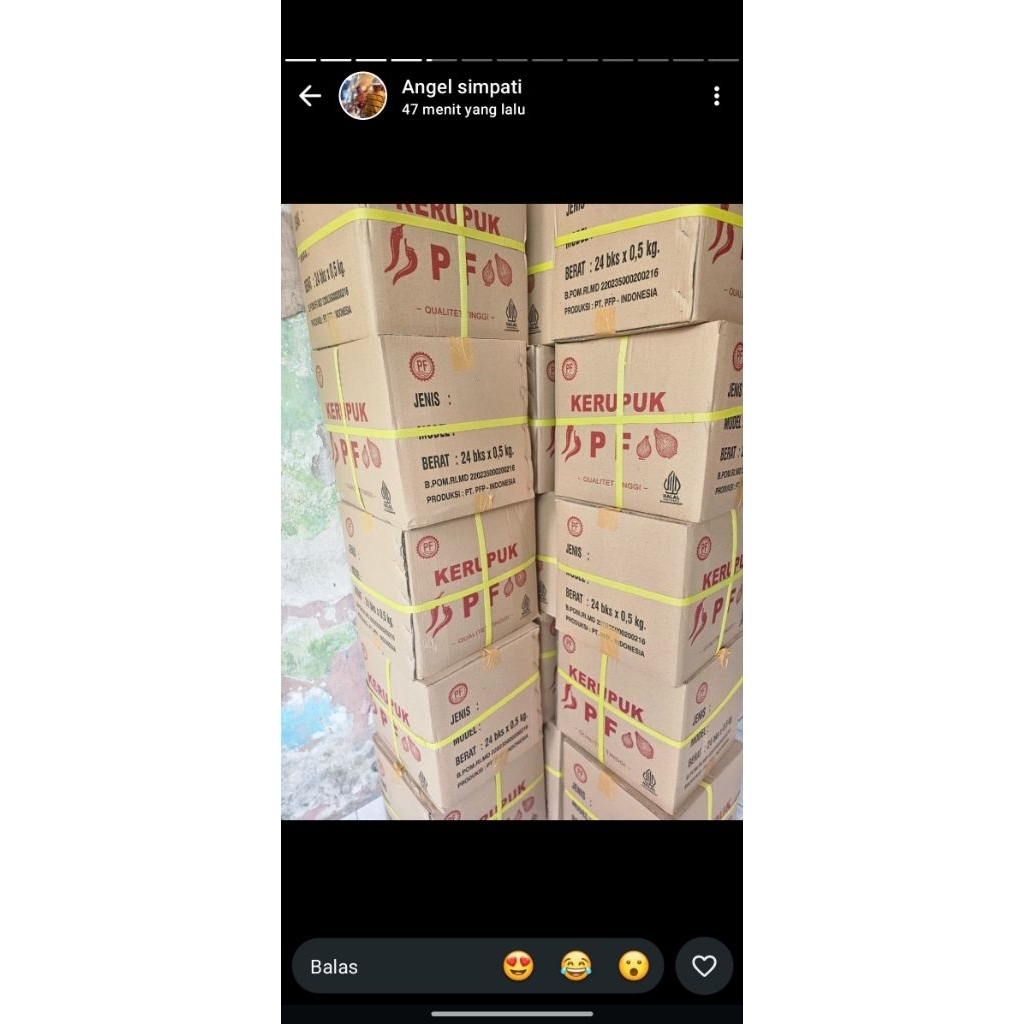 Kerupuk PF, Kerupuk udang, kerupuk merah, kerupuk murah, Snack