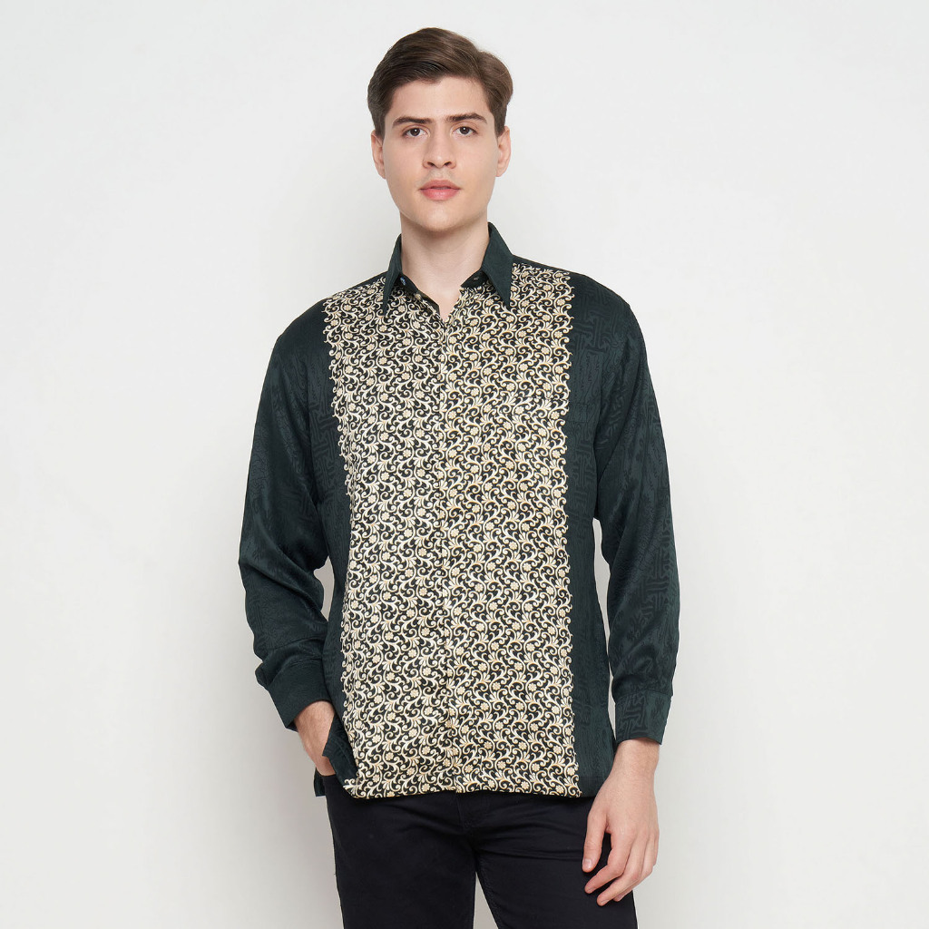 [Krisna Wahyu] Batik Pria Jacquard Lengan Panjang