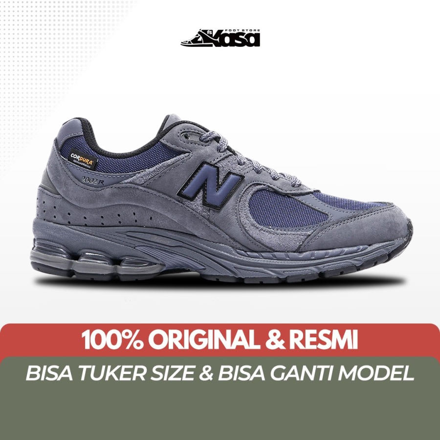 Sepatu Sneakers Pria NB 2002RPH 2002R Dark Grey Arctic Navy