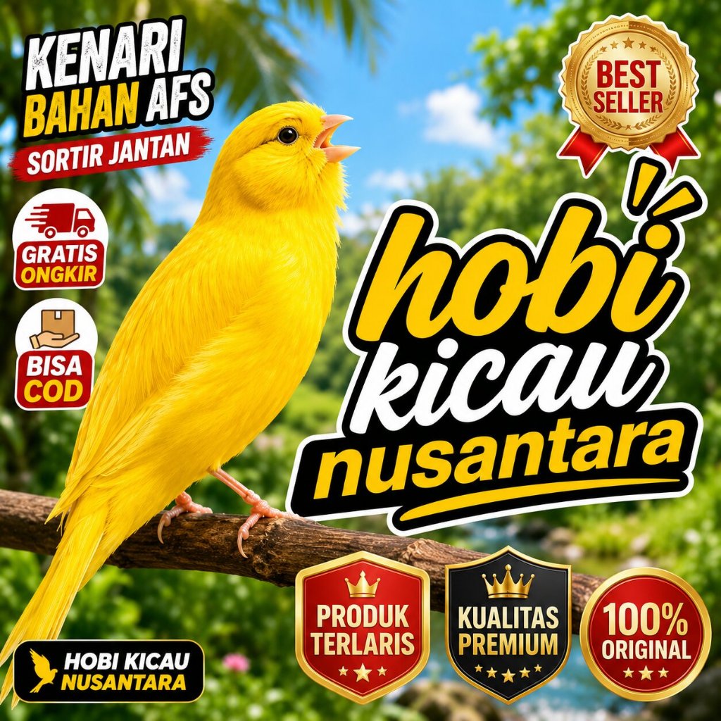 burung kenari afs bahan jantan  pilihan