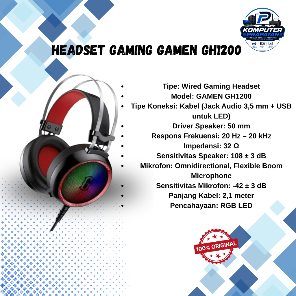 Headset GAMEN GH1200 Gaming Headset