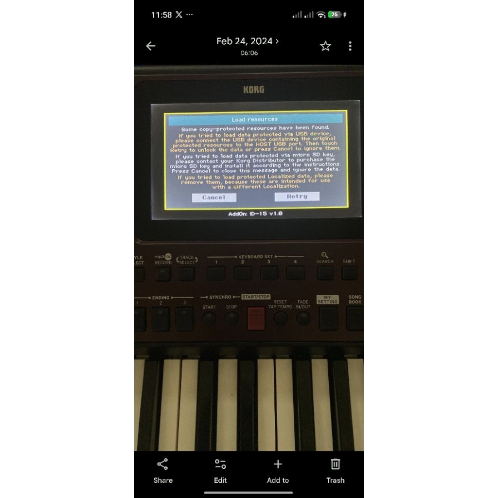 KEYBOARD KORG PA 700 second penggunaan pribadi