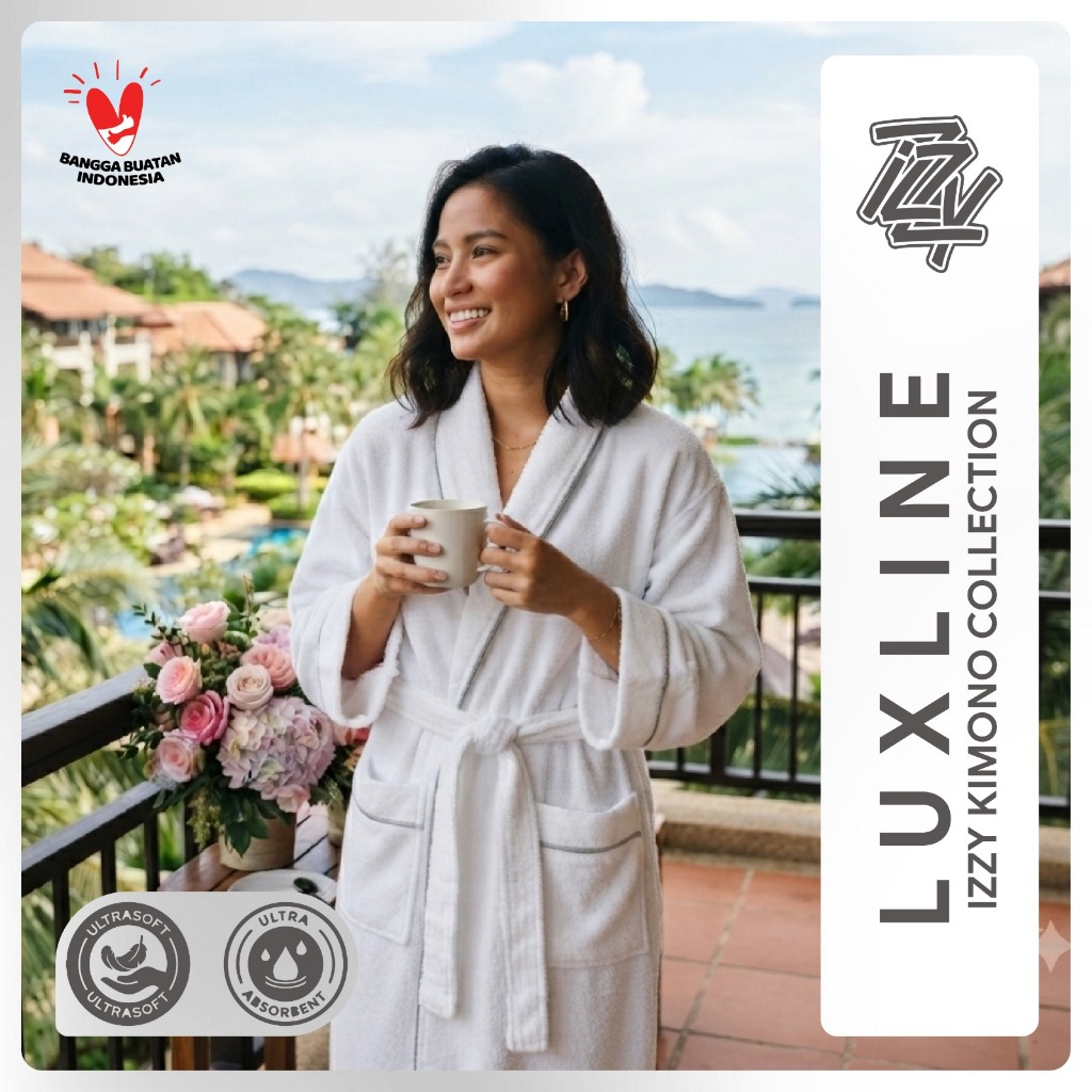 Kimono Handuk Luxline Premium Bathrobe Dewasa