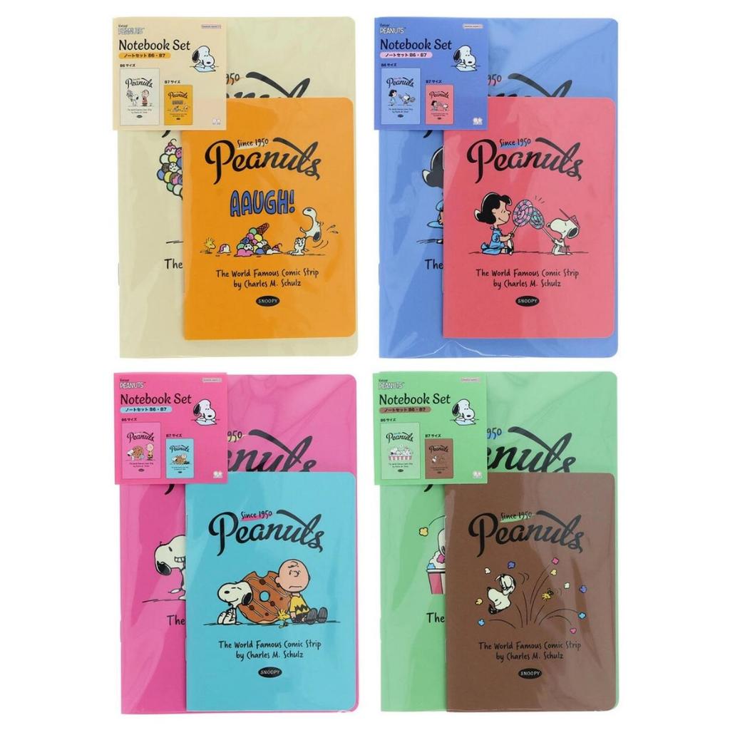 Notebook Set B6 B7 Peanuts Snoopy American Taste Dessert Buku Tulis Catatan Anak Original Jepang