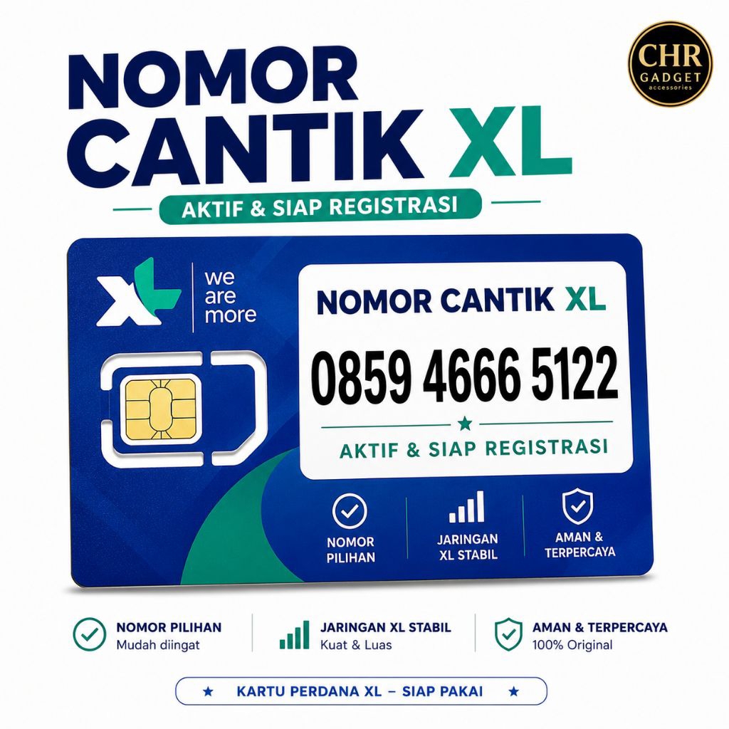 Perdana XL Nomor Cantik ,tanpa kuota,kartu XL Prabayar, Nomor pilihan,Aktiv,Siap Registrasi