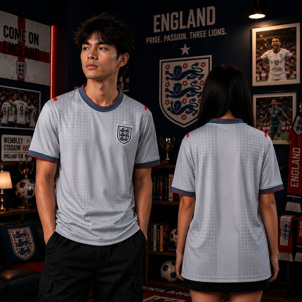 JERSEY PREMATCH ENGLAND INGGRIS WORLD CUP PIALA DUNIA RETRO VINTAGE CLASSIC CASUAL