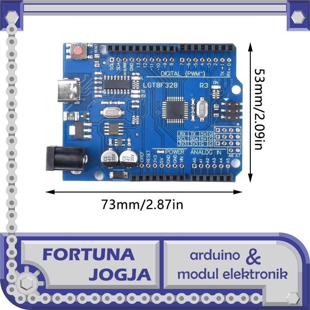 LGT8F328P R3 CH340 USB-C Development Board Programming Module Pengganti ATmega328P
