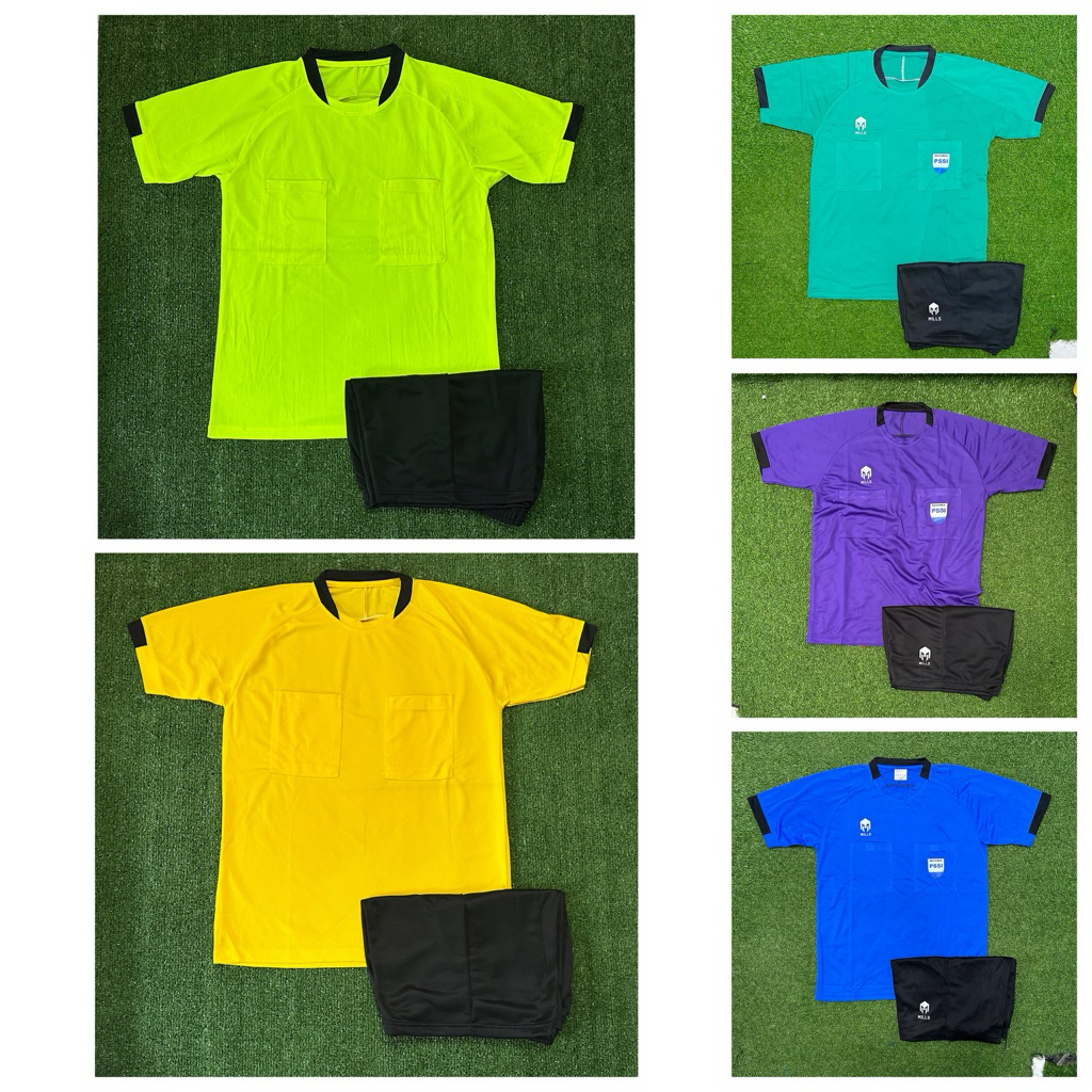 Setelan stelan jersey kaos baju wasit bola futsal olahraga