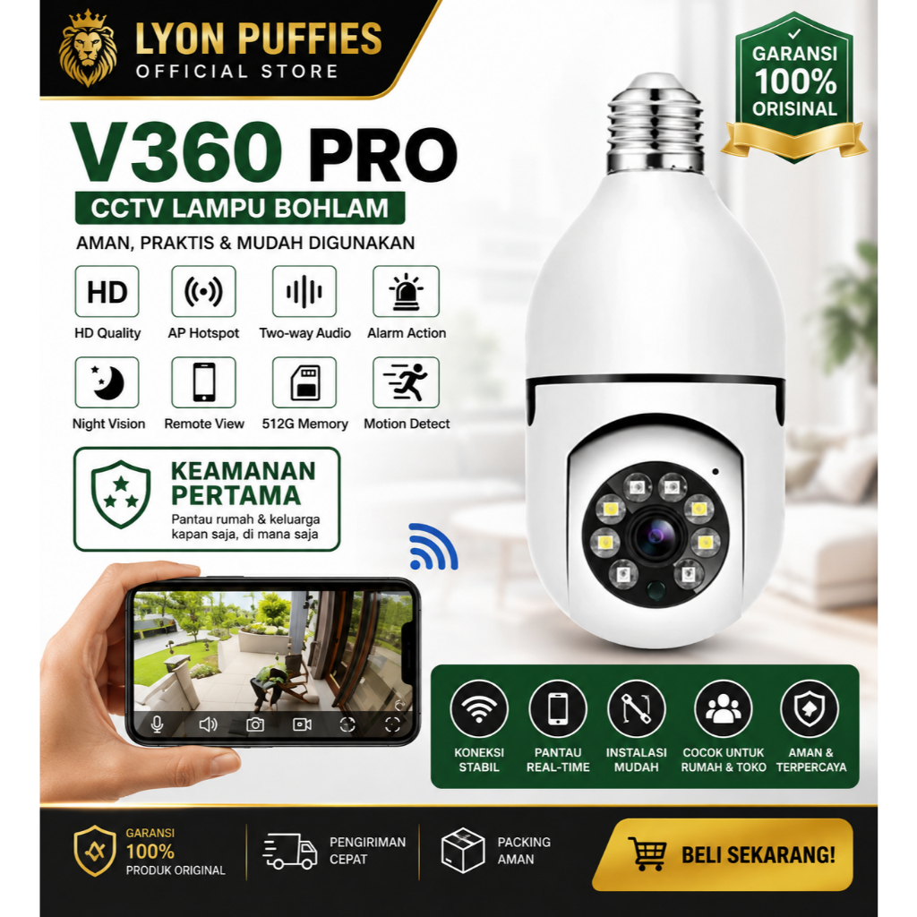 Cctv Smart V360 Pro 4K PTZ WiFi Smart Camera Night Vision