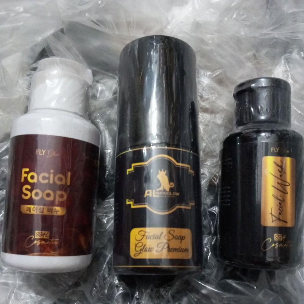 facial soap al maxi glow / toner pembersih level 1