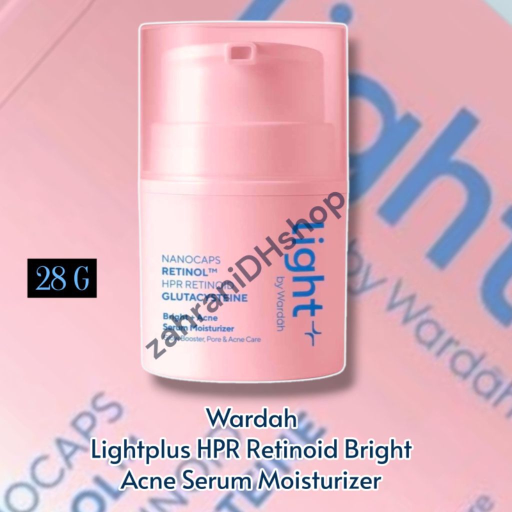 ~zahraniDHshop~Wardah Lightplus HPR Retinoid Bright Acne Serum Moisturizer 28g