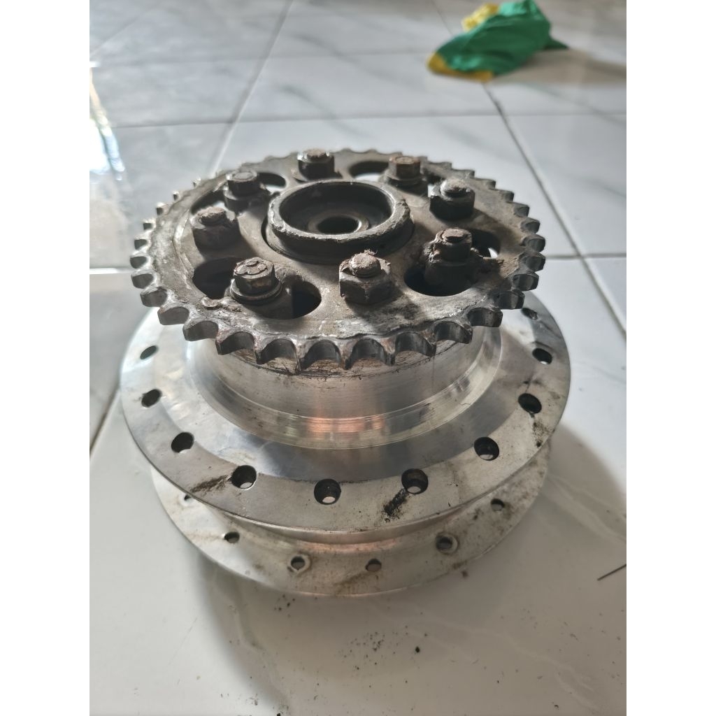 TROMOL DEPAN BELAKANG GL MAX ORIGINAL BUBUT SUDAH CHROME TAPI