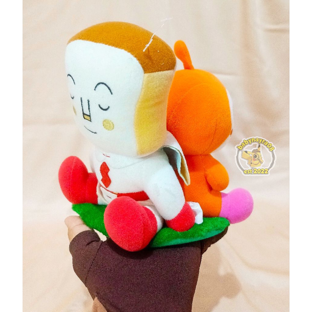ANPANMAN PLUSH DOKIN-CHAN & SHOKUPANMAN ORIGINAL BY SEGA