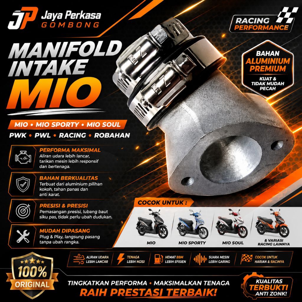 MANIFOLD INTAKE MIO INTAKE MANIPOL MIO SPORTY PE PWK PWL RACING ROBAHAN