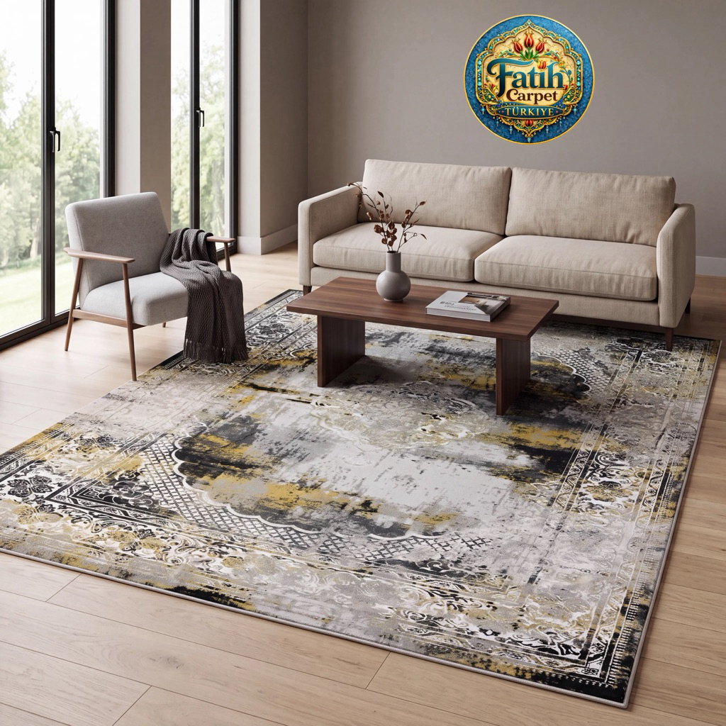 Karpet Minimalis Quadro Import Turki - 8796A