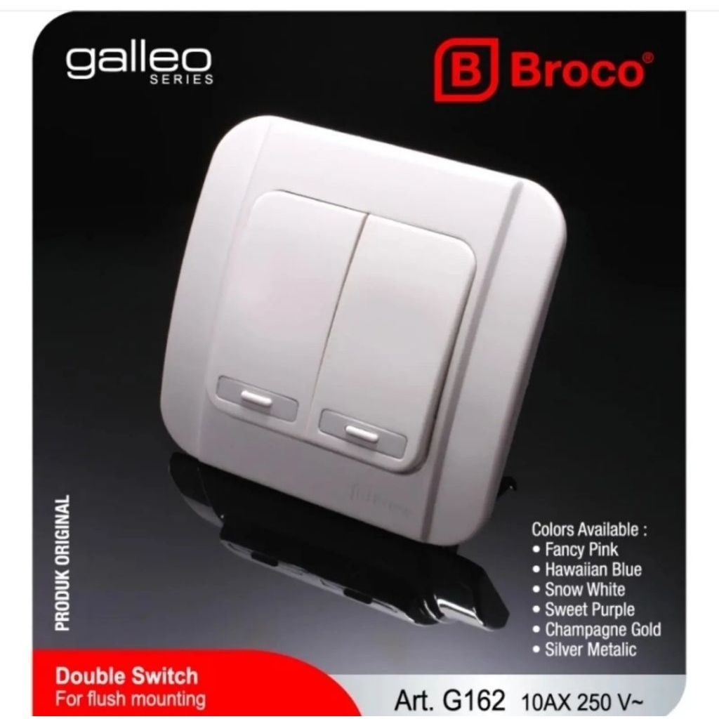 Broco Galleo Saklar Seri 2gang