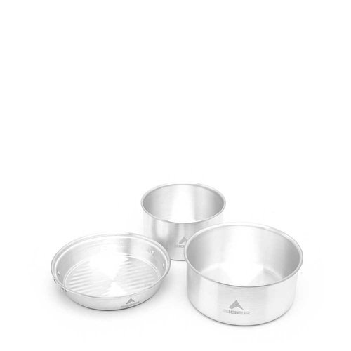 Set Alat Masak Camping Hiking Eiger 910003519 Silver Crew Cook Set 2 Perlengkapan hiking Cooking