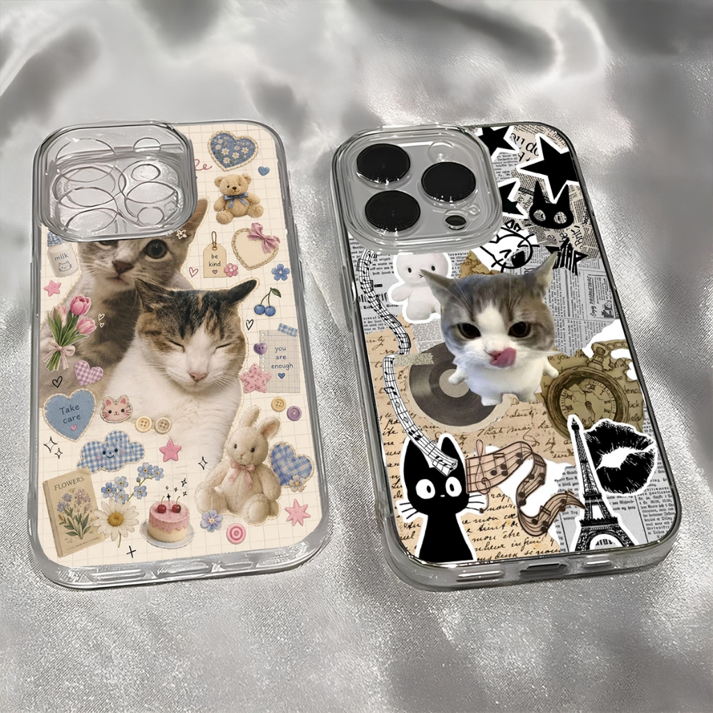 Case Hp Motif Cat Untuk Zenfone Asus Max Pro M1 M2 Silikon Handphone Transparan Casing Smartphone - 