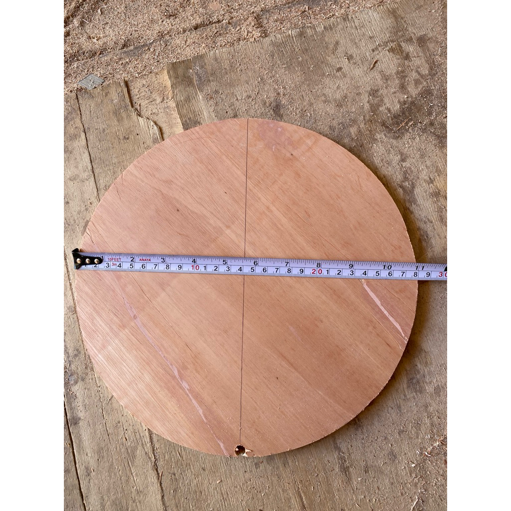 potongan Triplek bulat semi meranti tebal 15 mm