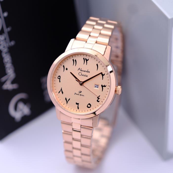 JAM TANGAN WANITA ALEXANDRE CHRISTIE AC 1007 / AC1007 WANITA ANGKA ARAB STAINLESS STEEL ORIGINAL