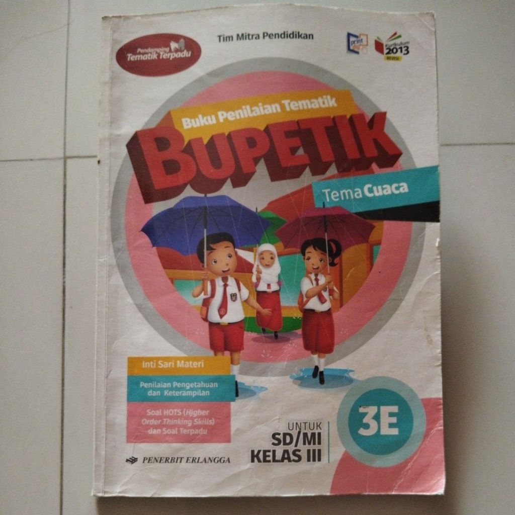 Bupetik 3E kelas 3 SD- Erlangga - Kurikulum 2013 Revisi- Bekas