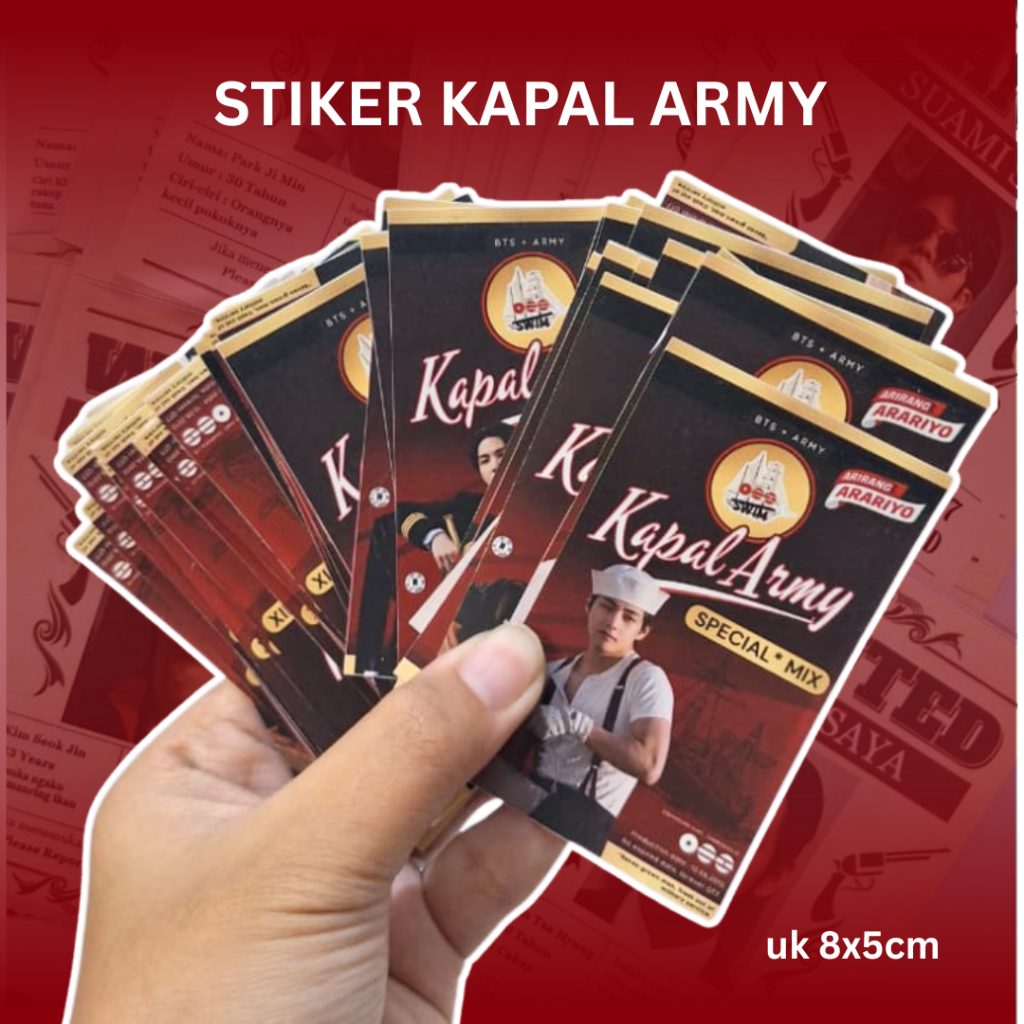 STICKER FREEBIES BTS ARIRANG LUCU STICKER BTS RECEH STICKER SNACK BTS