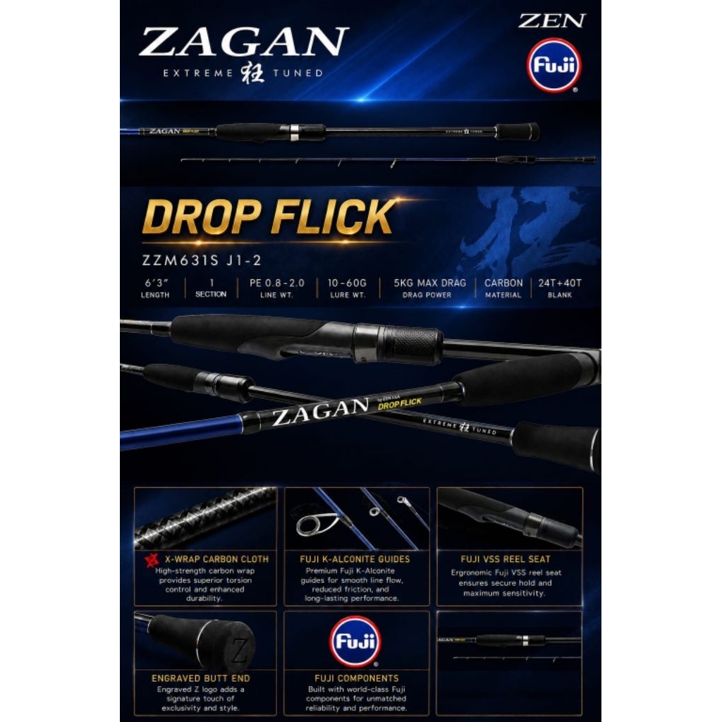 Joran Pancing Zen Zagan XEA Drop Flick ZZM631S J1-2 Spinning