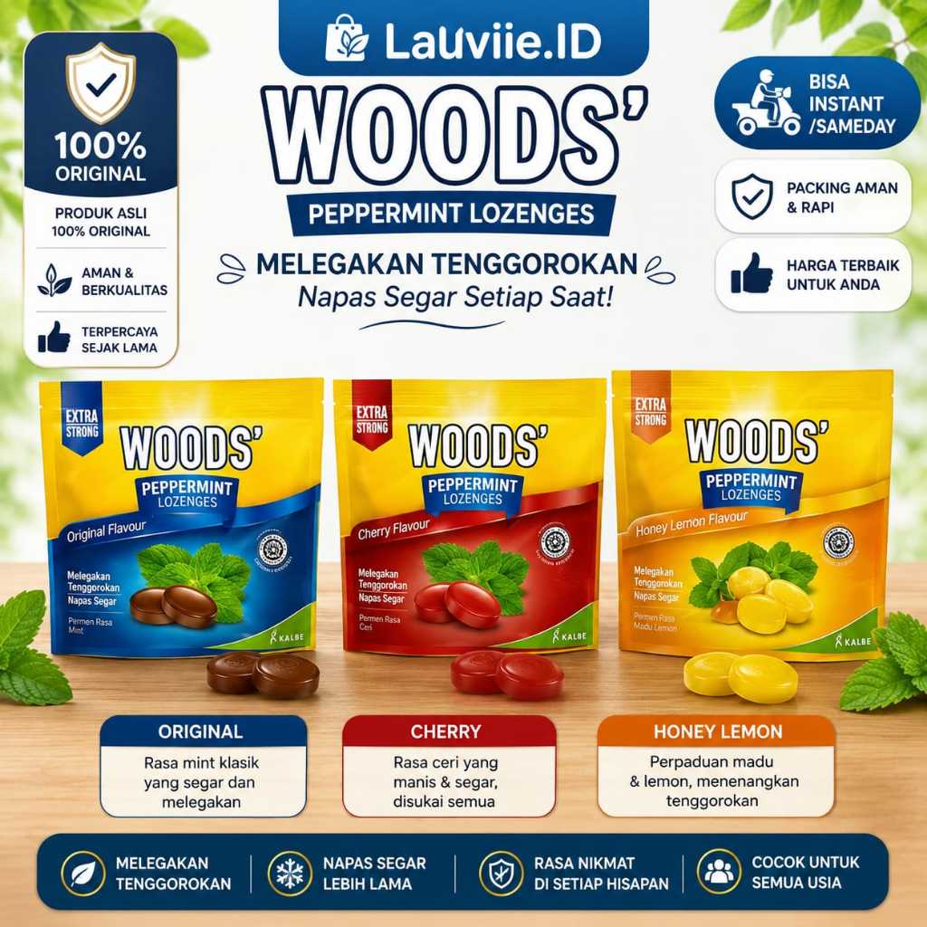 WOODS’ PEPPERMINT LOZENGES / Woods Peppermint Lozenges