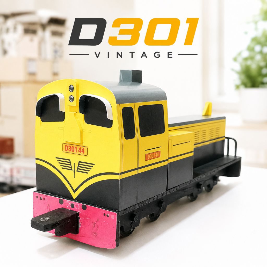 Kereta lokomotif D301 vintage Jadul