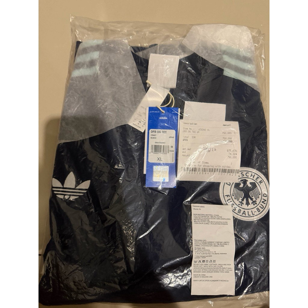 Adidas germany original T-shirt lengkap tag