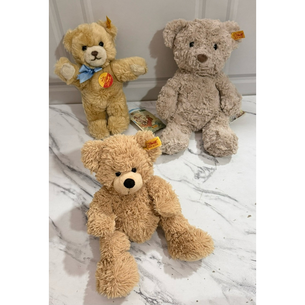 Boneka Plushie Honey Teddy Soft Cuddly Friends Series, Molly Teddy & Fynn Bloomingdales Steiff