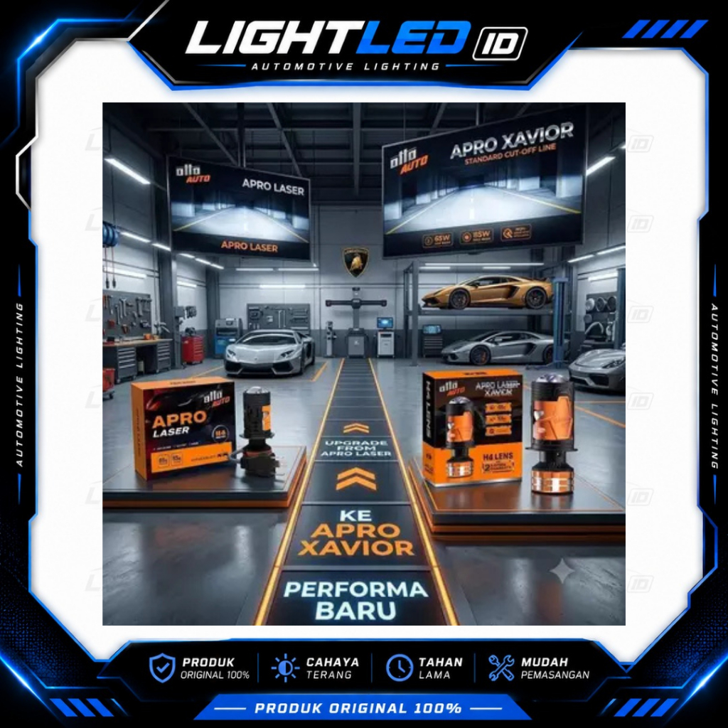 H4 OTTO APRO LASER MINI BILED LAMPU UTAMA