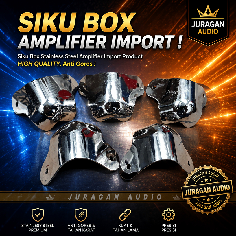 Siku plat besi pojok ornament box speaker hardcase sound gitar ampli