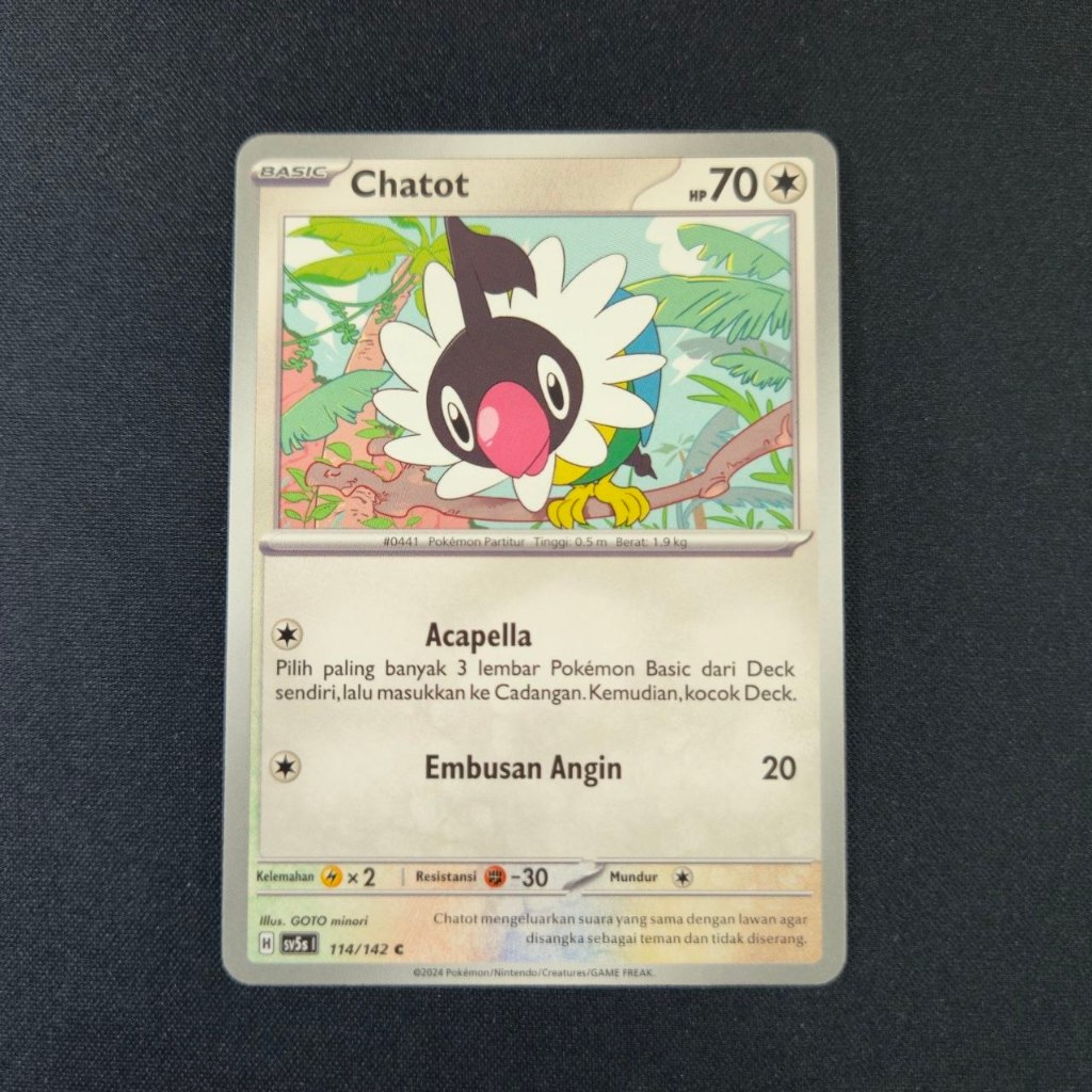 Chatot 114/142 sv5s Kartu TCG Pokemon Indonesia