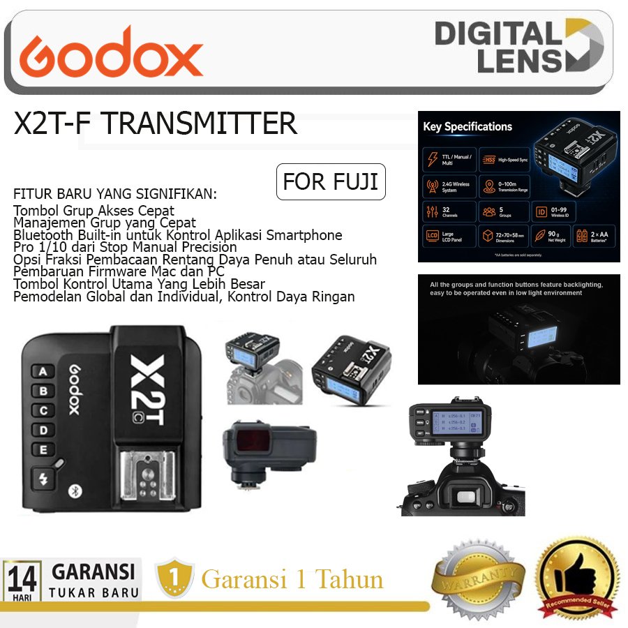 Trigger Godox X2T-F X2T For Fuji TTL Wireless Trigger Godox
