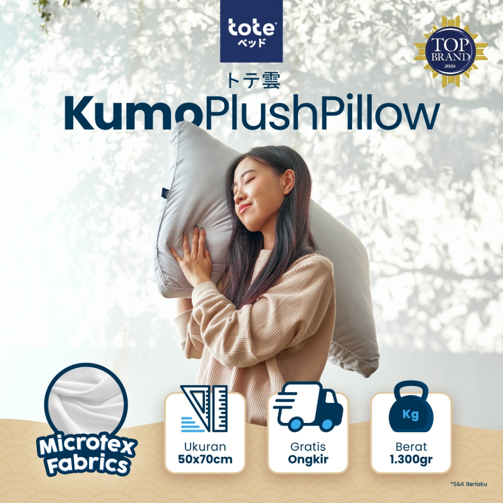 Tote Kumo Plush Pillow | Bantal Tidur Hotel Premium Empuk