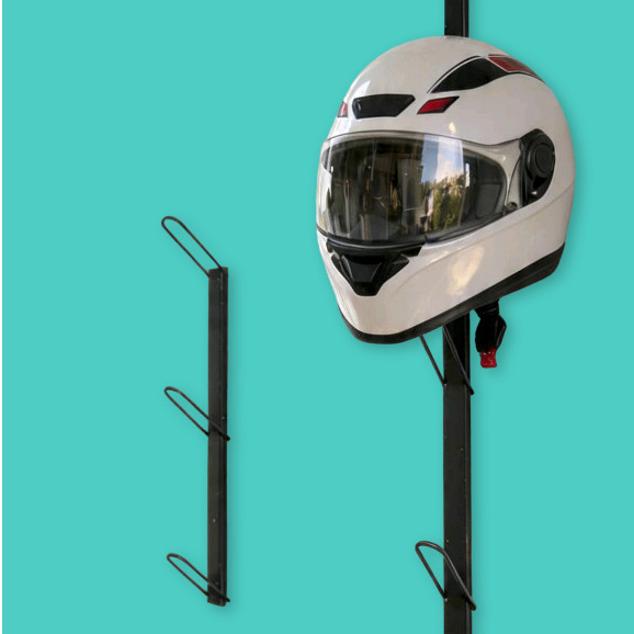 Rak Helm Bogo Besi Hollow 6mm 55cm 3 Susun Dinding Hitam