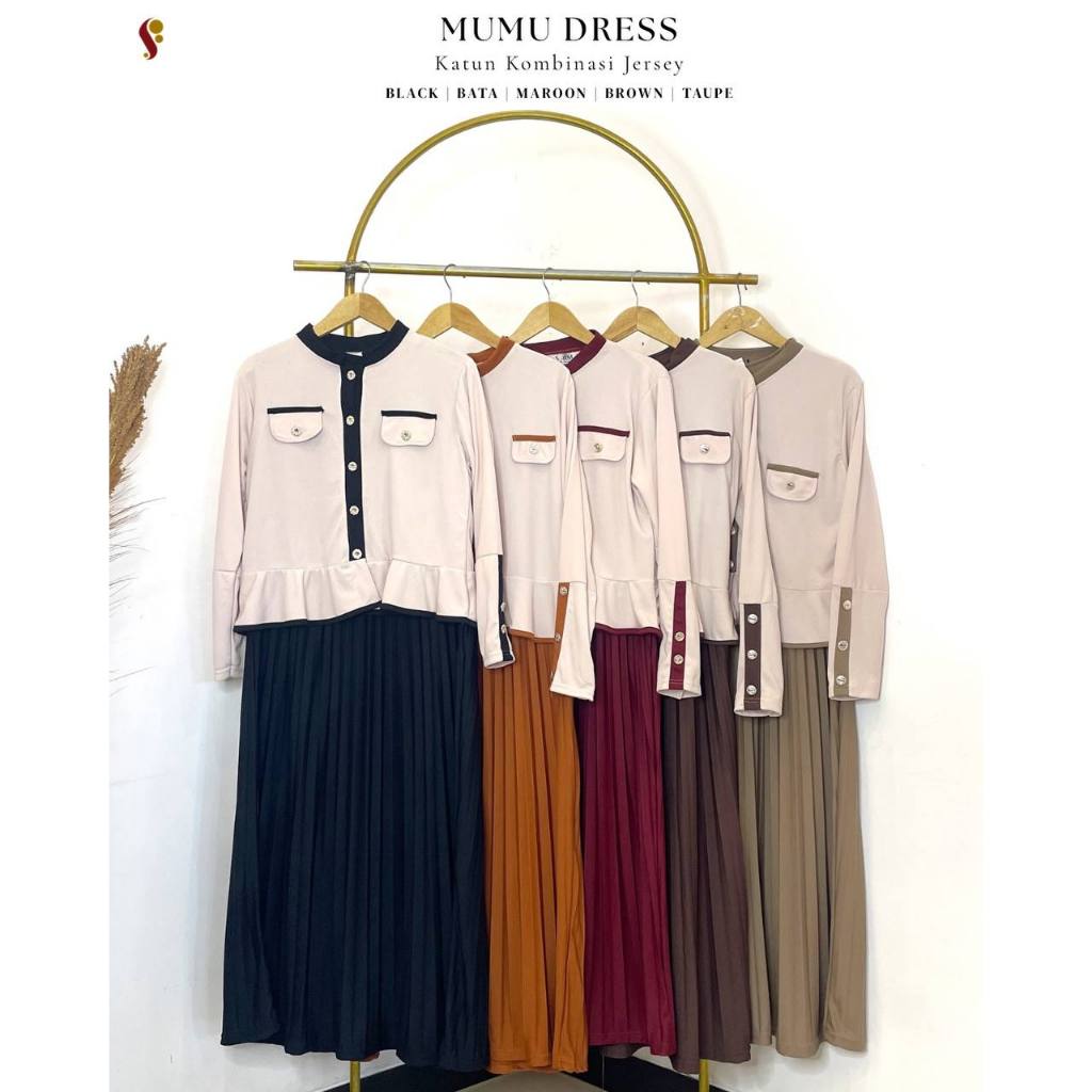 - DRESS - MUMU DRESS REMAJA DEWASA GAMIS SIMPLE ELEGANT