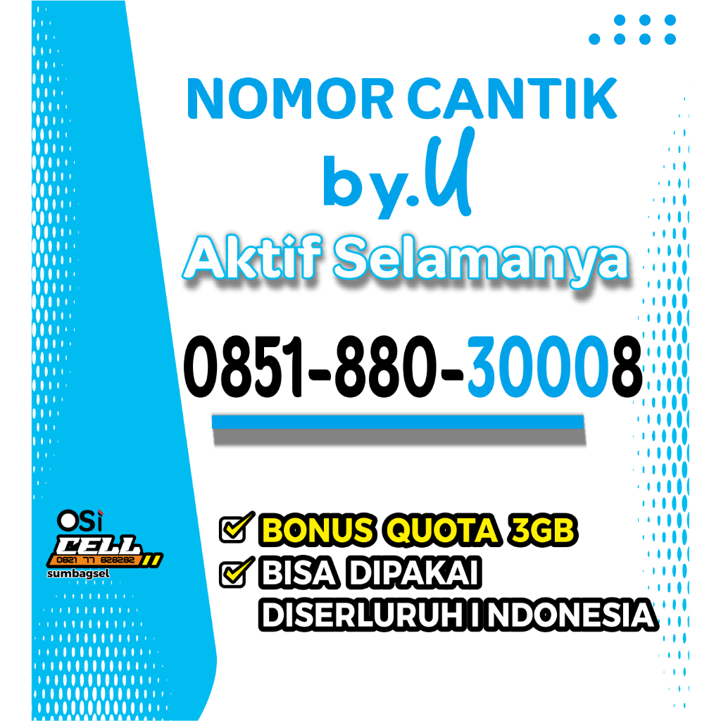 Nomor Hoki, 3gb byU, support 5G, Aktif Selamanya