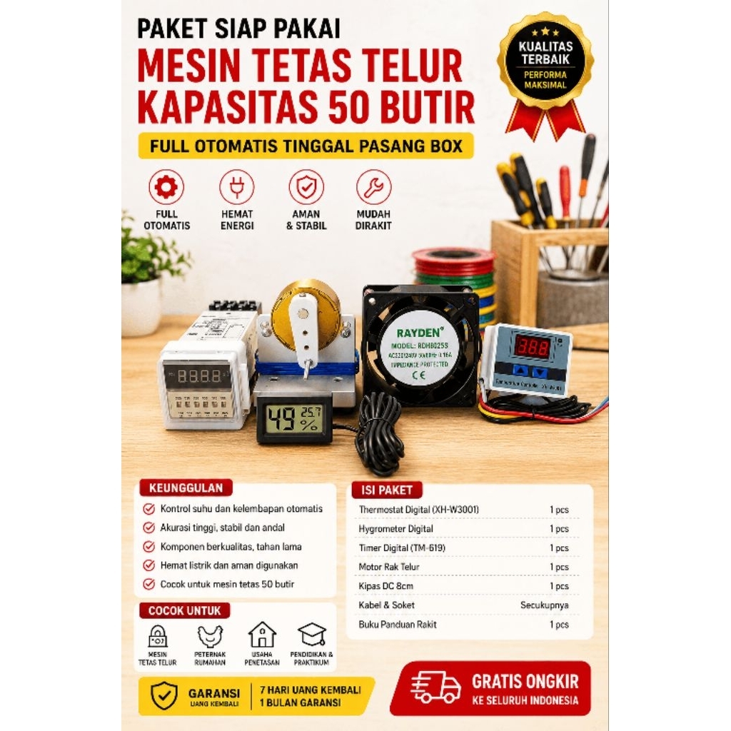 paket komponen mesin tetas telur full otomatis penetas telur