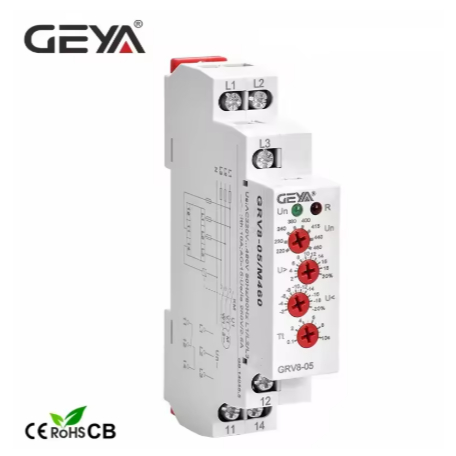 GEYA GRV8-05 Voltage Protection Relay with Phase Sequence Phase Failure Asymmetry Delay Time Functio