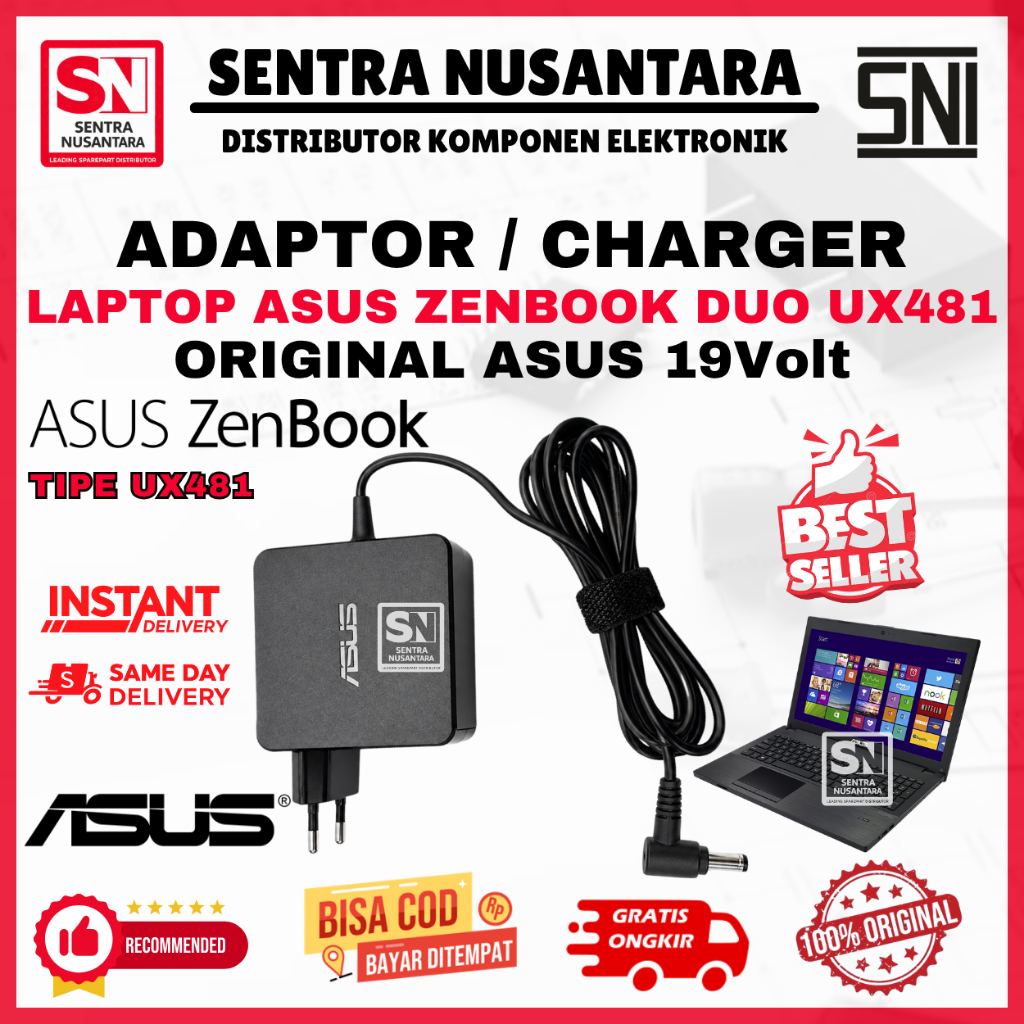 Adaptor Charger Laptop ASUS ZENBOOK DUO UX481 Series | Adaptor Laptop ASUS ZENBOOK DUO UX481 Series 