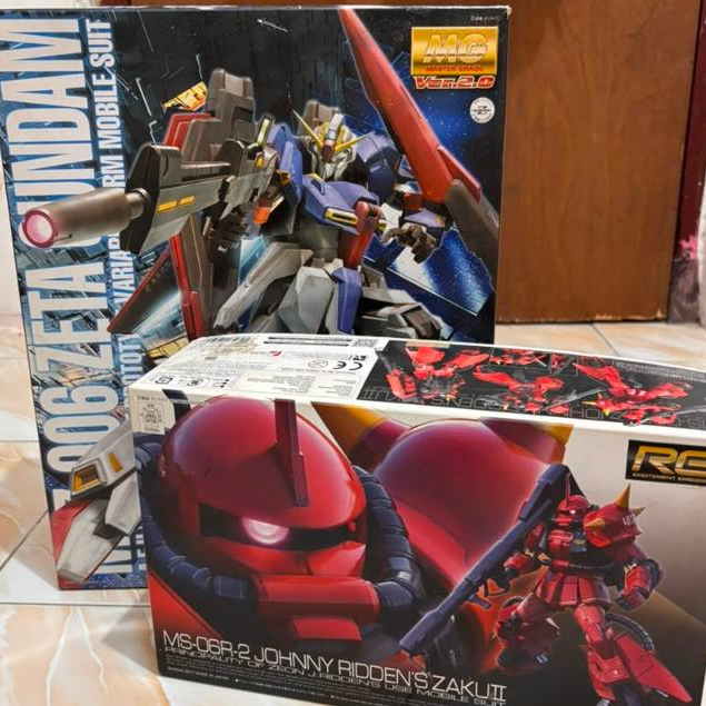 Model Kit Gundam MG & RG, MS-06R-2 Johnny Ridden's Zaku II, Zeta Gundam, Model Suit