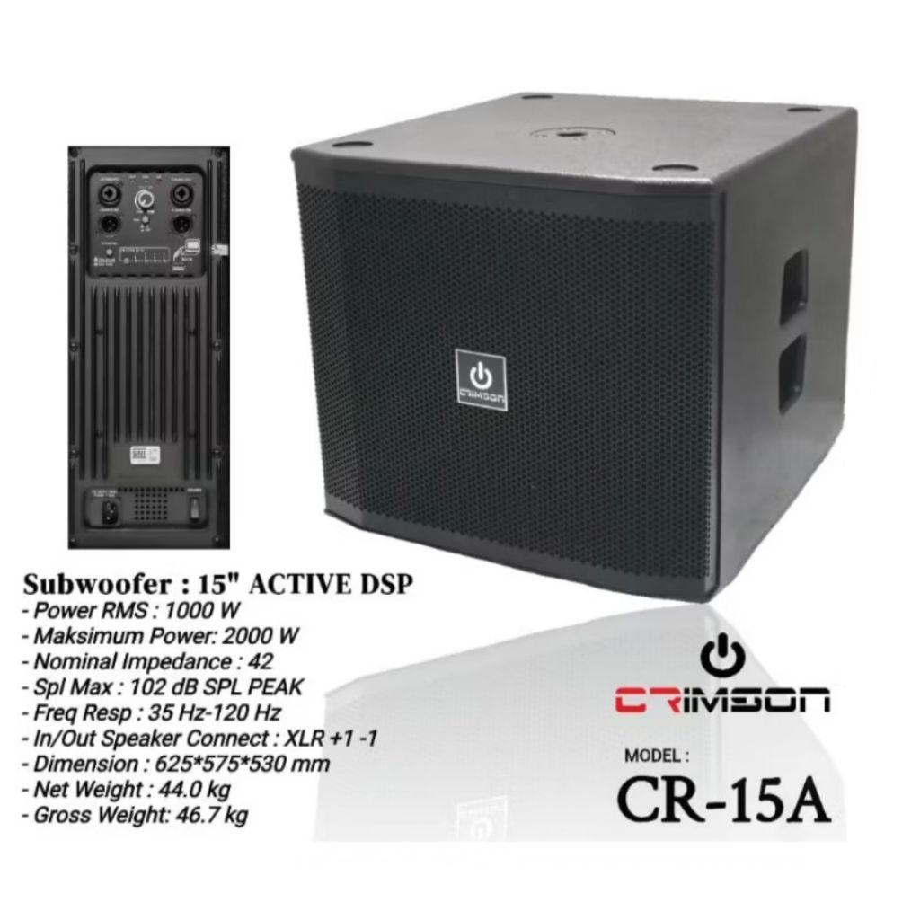 SUBWOOFER AKTIF CRIMSON 15 INCHI CRIMSON CR-15A DSP